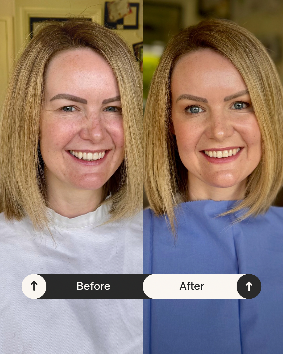 Woman during colour draping session Holmfirth