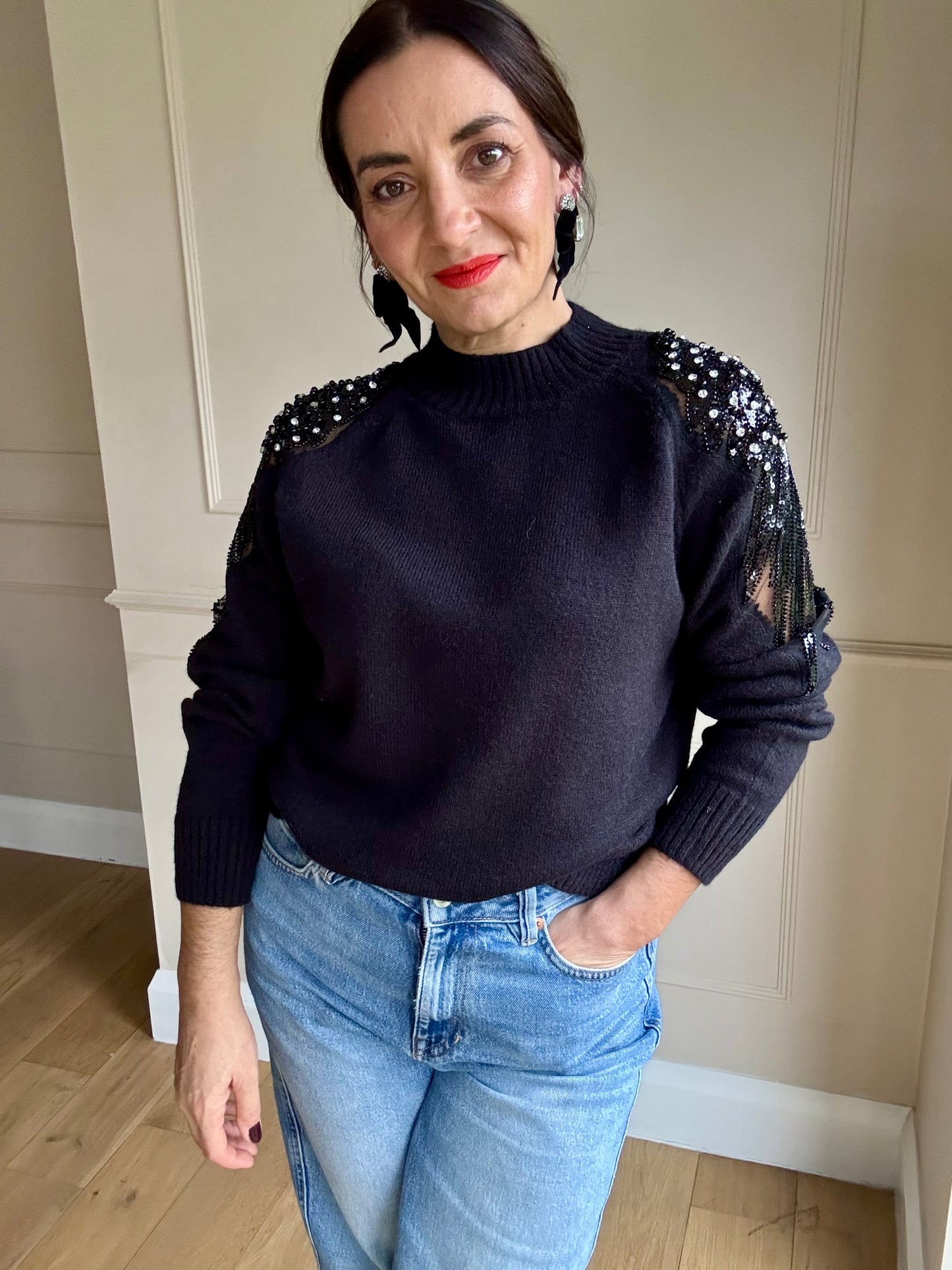 LAST ONE Embellished Jumper