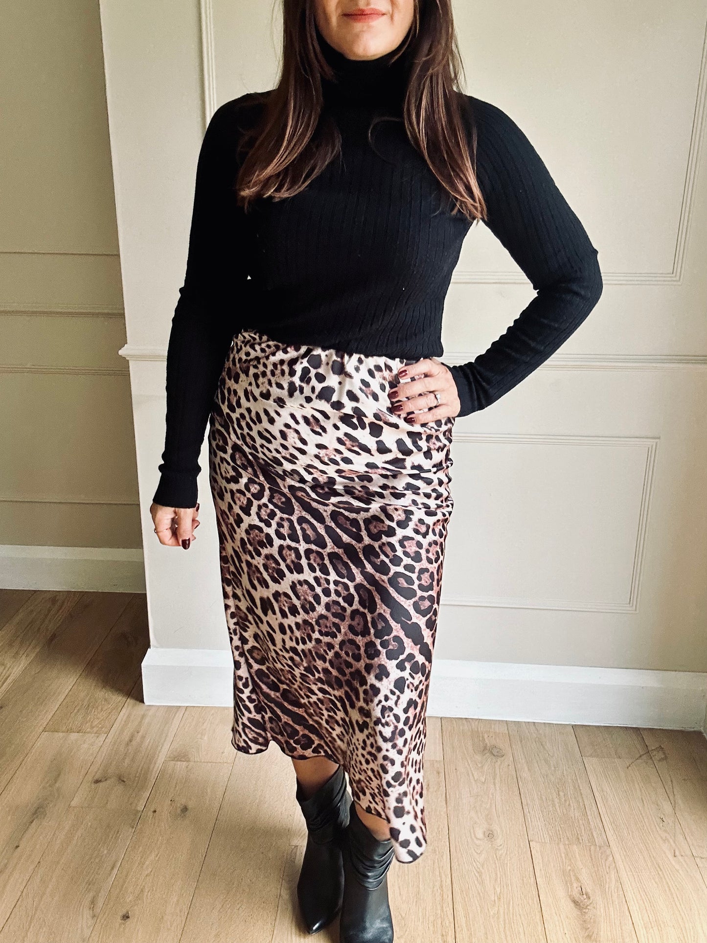 Layla Leopard Print Skirt